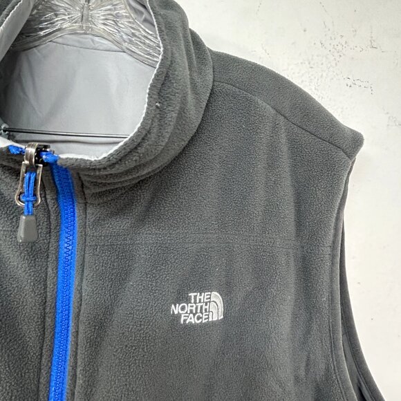 The North Face Vest Mens reversible vest grey blue Windstopper Fleece Full Zip - Picture 6 of 14